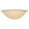 Moonband 15.9" Wide Large Modern Brass Semi-Flush With Sand Glass Shad