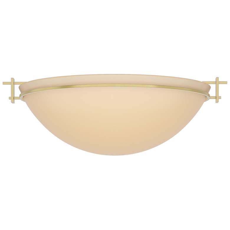 Image 1 Moonband 15.9" Wide Large Modern Brass Semi-Flush With Sand Glass Shad