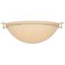 Moonband 15.9" Wide Large Modern Brass Semi-Flush With Sand Glass Shad
