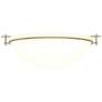 Moonband 15.9" Wide Large Soft Gold Semi-Flush With Opal Glass Shade