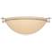 Moonband 15.9" Wide Large Soft Gold Semi-Flush With Sand Glass Shade
