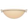 Moonband 15.9" Wide Large Soft Gold Semi-Flush With Sand Glass Shade