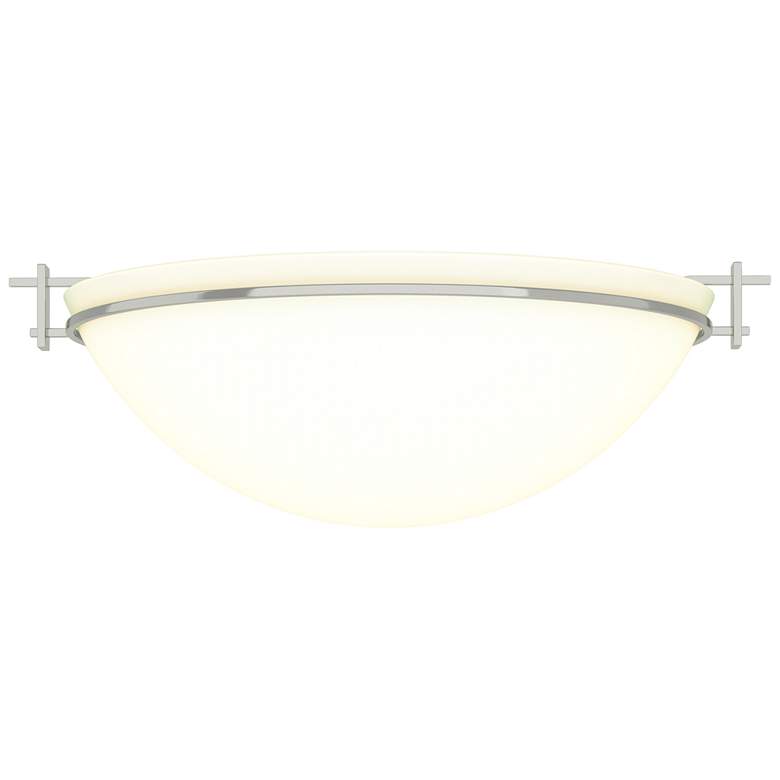 Image 1 Moonband 15.9 inch Wide Large Sterling Semi-Flush With Opal Glass Shade