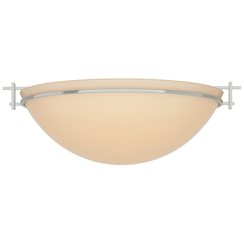 Image 1 Moonband 15.9 inch Wide Large Sterling Semi-Flush With Sand Glass Shade