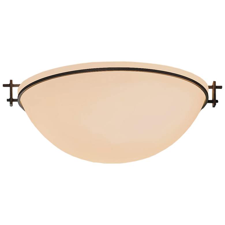 Image 1 Moonband Large Semi-Flush - Natural Iron Finish - Sand Glass