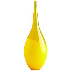Moonbeam Bright Yellow 20" High Modern Glass Vase