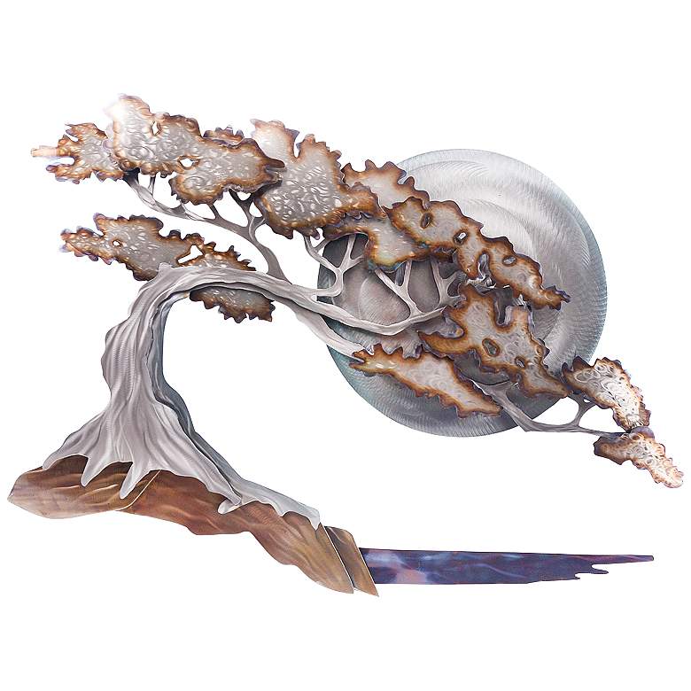 Image 1 Moonlight Cypress 41" Wide Metal Wall Art