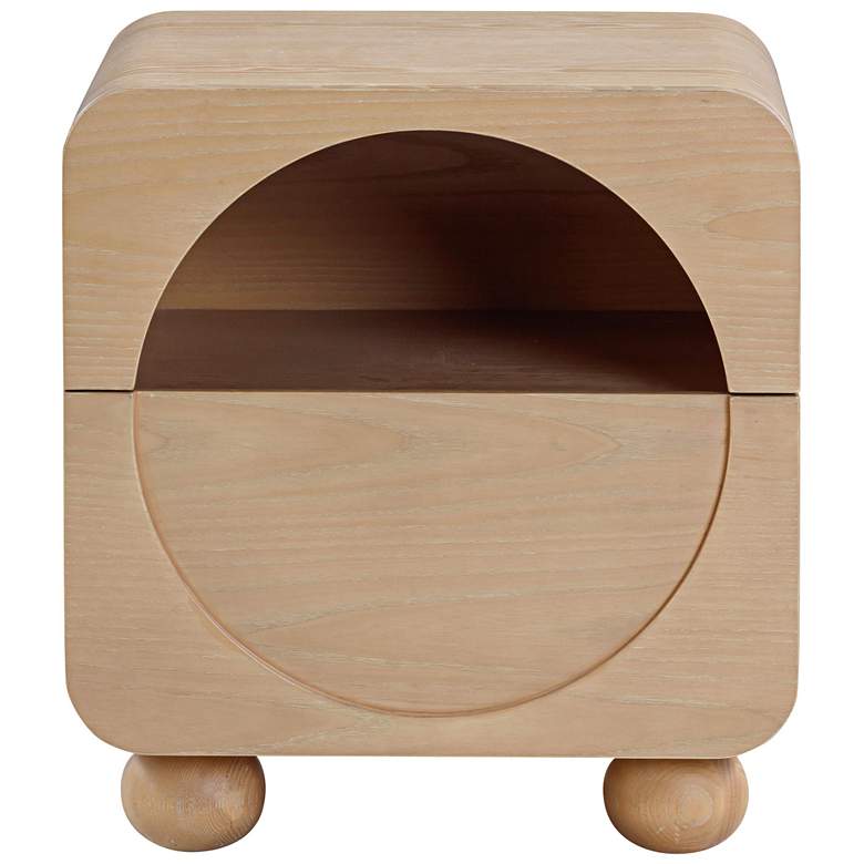 Image 6 Moonrise 20" Wide Natural Ash Wood 1-Drawer Nightstand more views