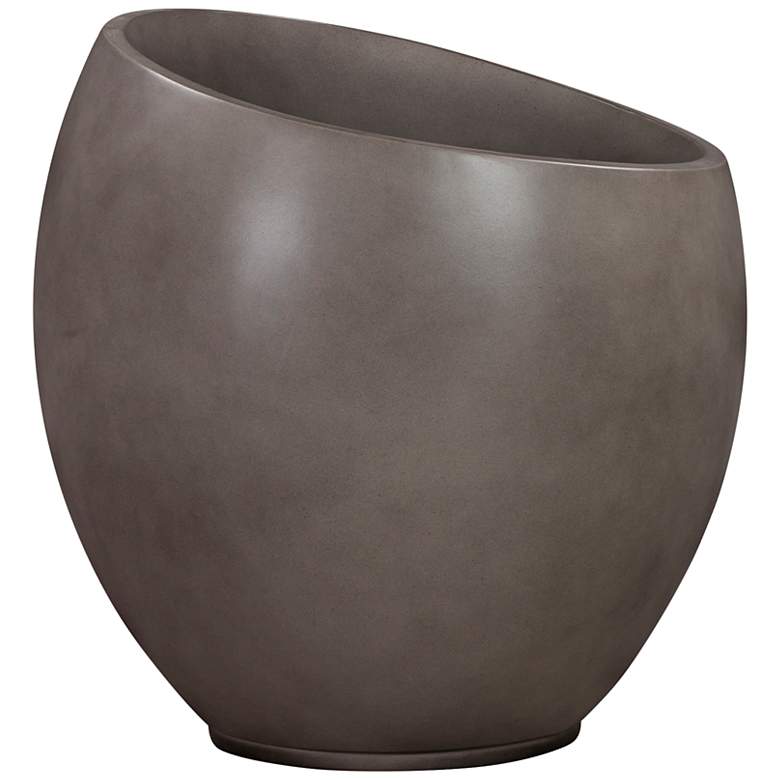 Image 2 Moonstone 11" High Gray Round Garden Pot Planter