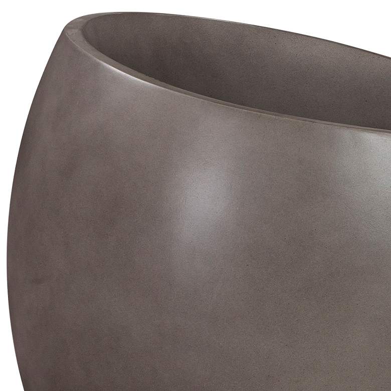 Image 3 Moonstone 11" High Gray Round Garden Pot Planter more views