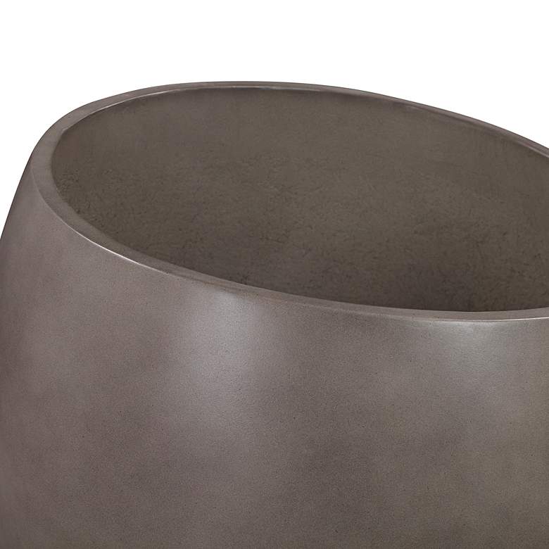 Image 6 Moonstone 11" High Gray Round Garden Pot Planter more views