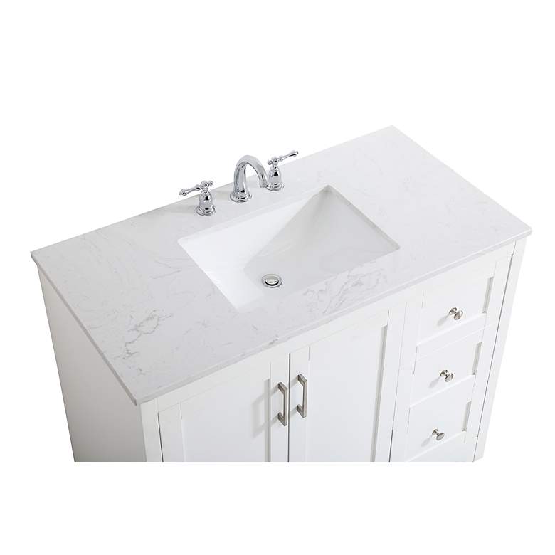 Image 4 Moore 42" Wide White Single Sink Bathroom Vanity more views
