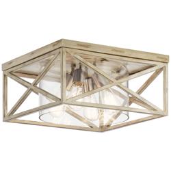 Moorgate 16&quot;W 4-Light Distressed Antique White Ceiling Light