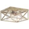 Moorgate 16"W 4-Light Distressed Antique White Ceiling Light