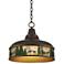 Moose Lodge Benson 15" Wide Bronze Pendant Light