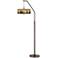 Moose Lodge Bronze Downbridge Arc Floor Lamp