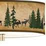 Moose Lodge Giclee 14" Wide Ceiling Light