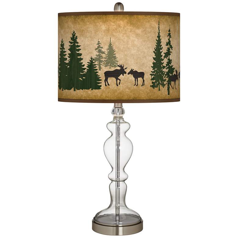 Moose Lodge Giclee Apothecary Clear Glass Table Lamp - #71V91 | Lamps Plus