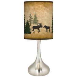 Moose Lodge Giclee Droplet Table Lamp