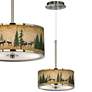 Moose Lodge Giclee Glow 10 1/4" Wide Pendant Light