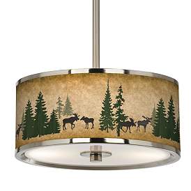 Image3 of Moose Lodge Giclee Glow 10 1/4" Wide Pendant Light more views