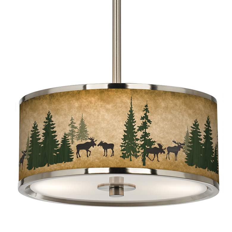 Moose Lodge Giclee Glow 10 1/4&quot; Wide Pendant Light more views