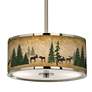 Moose Lodge Giclee Glow 10 1/4" Wide Pendant Light