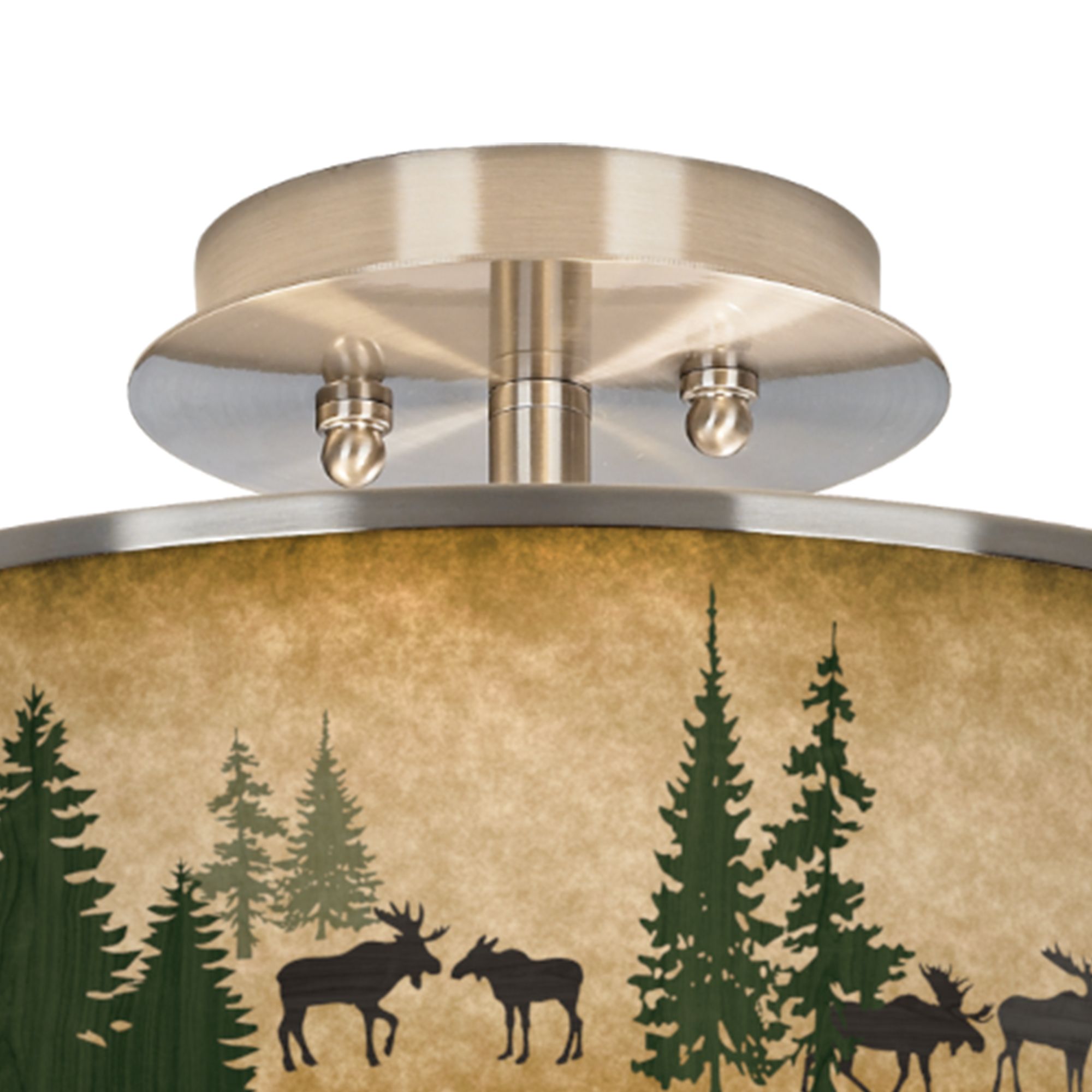 Image 2 Moose Lodge Giclee Glow 14" Wide Ceiling Light more views