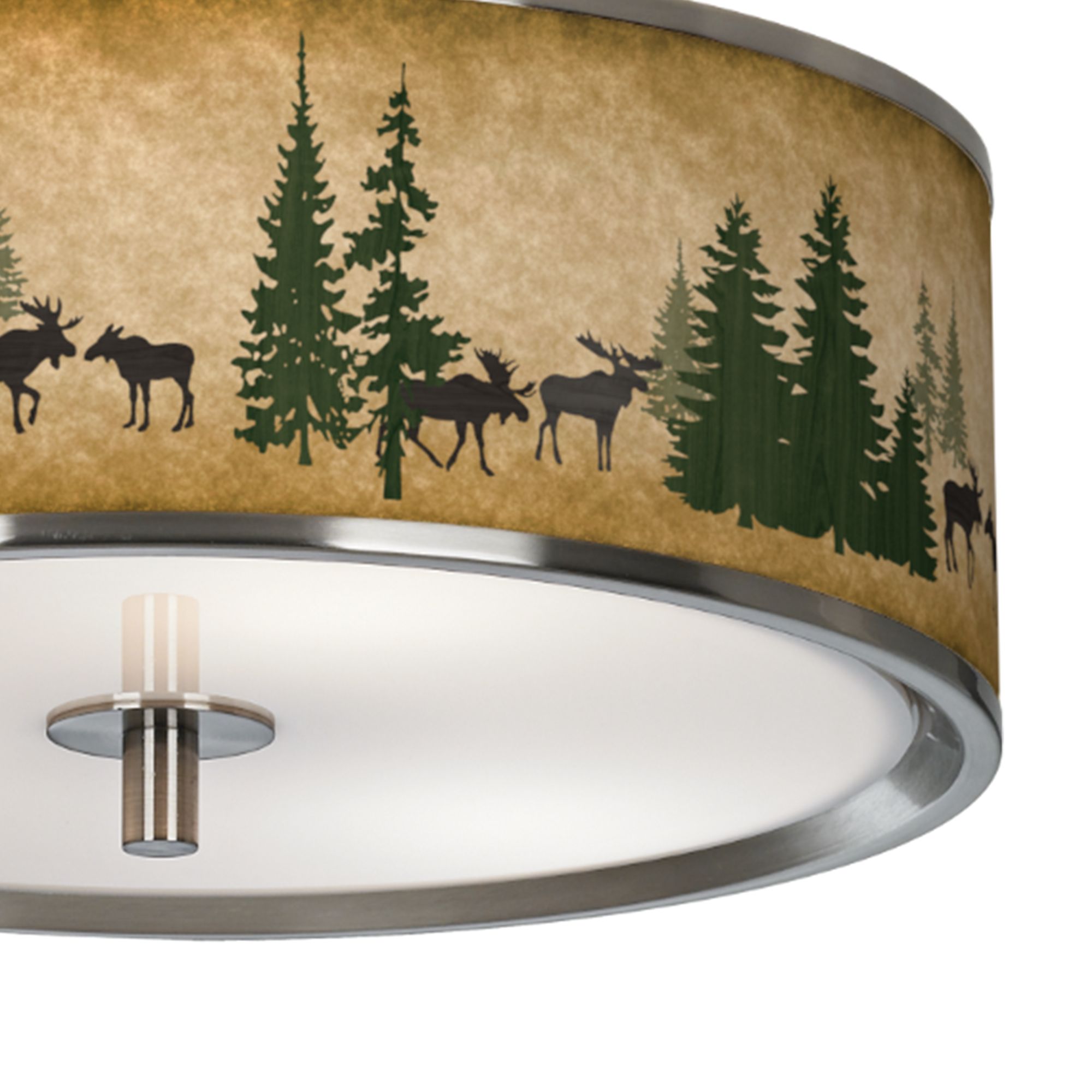 Image 3 Moose Lodge Giclee Glow 14" Wide Ceiling Light more views