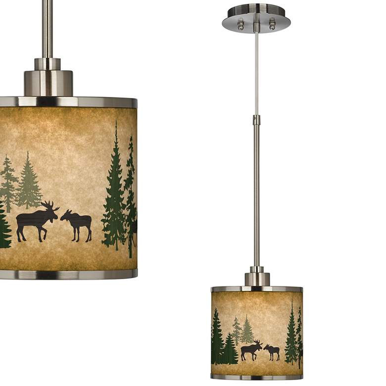Image 1 Moose Lodge Giclee Glow Mini Pendant Light