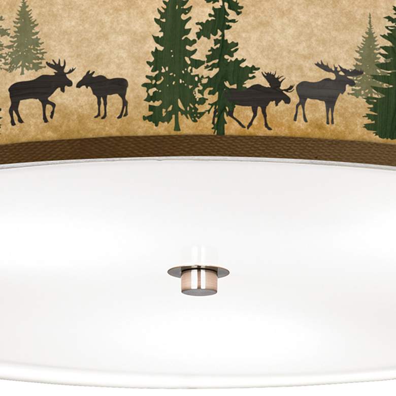 Image 3 Moose Lodge Giclee Nickel 20 1/4" Wide Ceiling Light more views