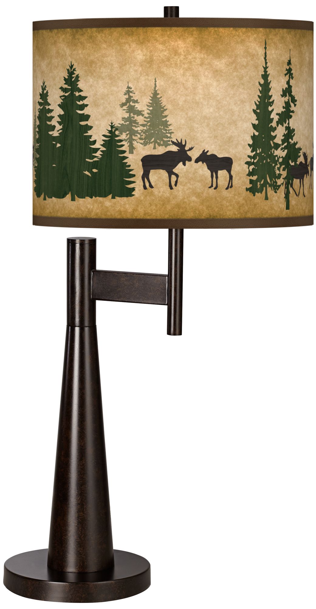 Moose Lodge Giclee Novo Table Lamp - #71V95 | Lamps Plus