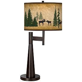 Image1 of Moose Lodge Giclee Novo Table Lamp