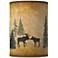 Moose Lodge Giclee Round Cylinder Lamp Shade 8x8x11 (Spider)
