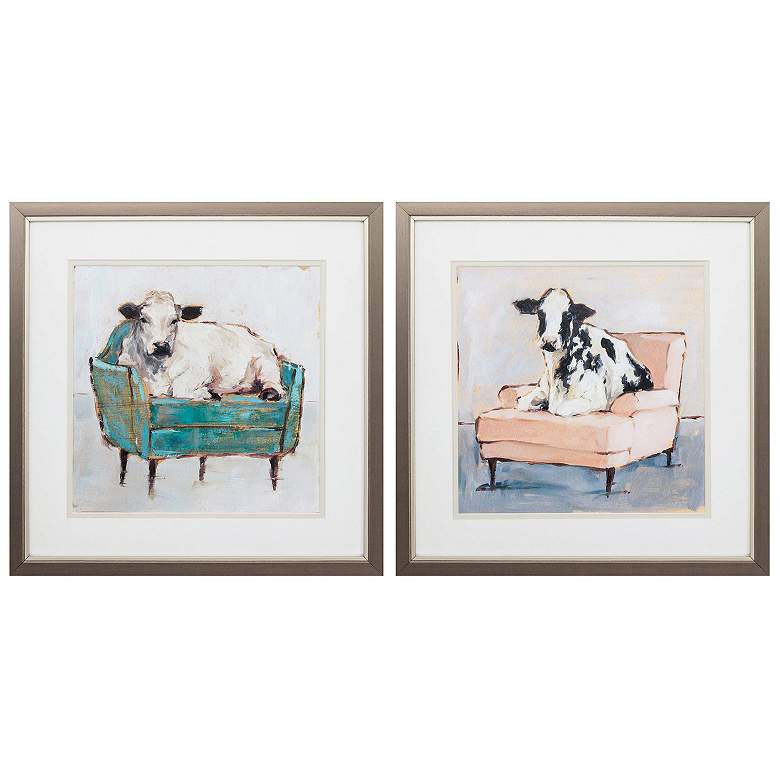 Image 1 Mooving In I 17"W x 17"H Framed Art Set of 2