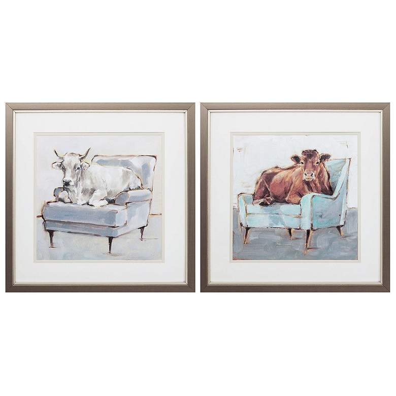 Image 1 Mooving In II 17"W x 17"H Framed Art Set of 2
