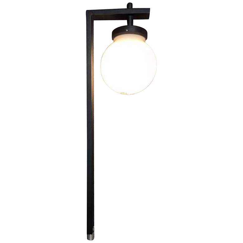 Image 1 Mora 24 inch High Black Metal Globe LED Bollard Path Light