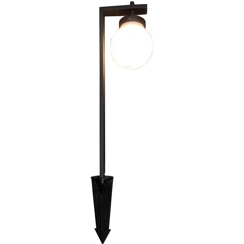 Image 3 Mora 24" High Black Metal Globe LED Bollard Path Light more views