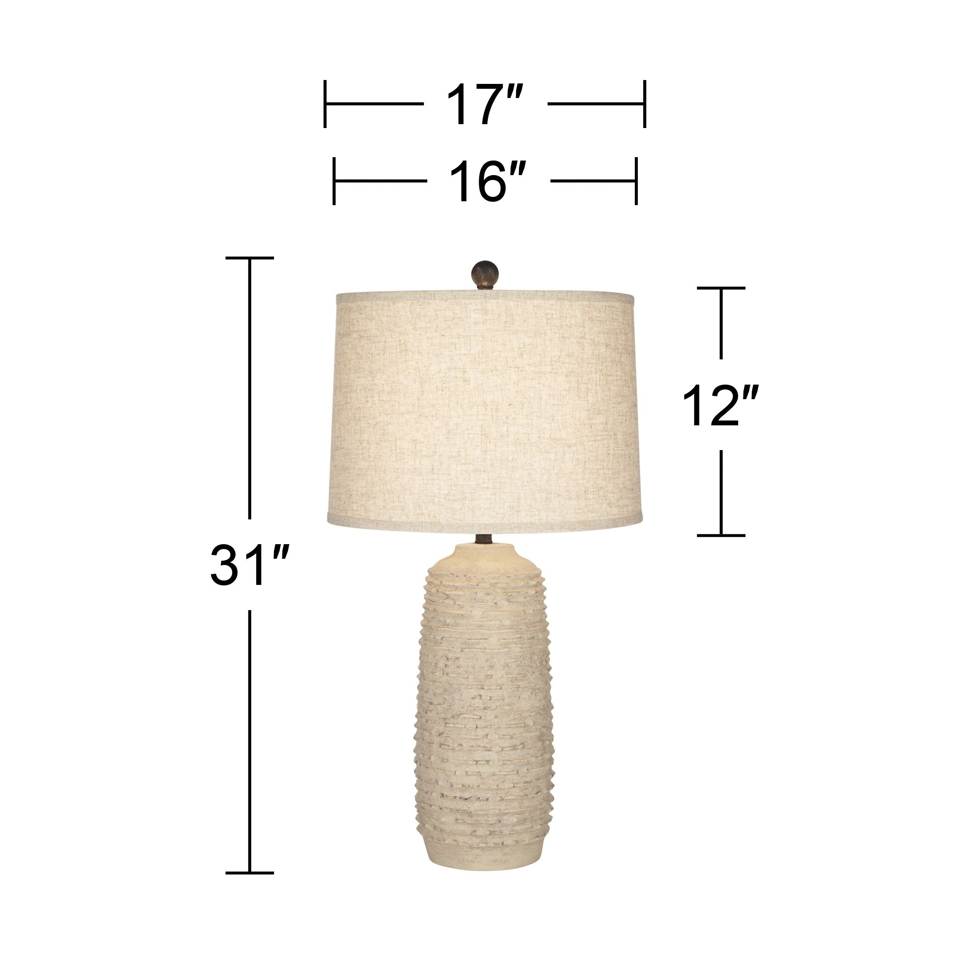 Mora 31" Rustic Coastal Tall Jar Table Lamp