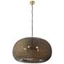 3_Moradabad 35" Wide Gilded Brass 5-Light Pendant more views