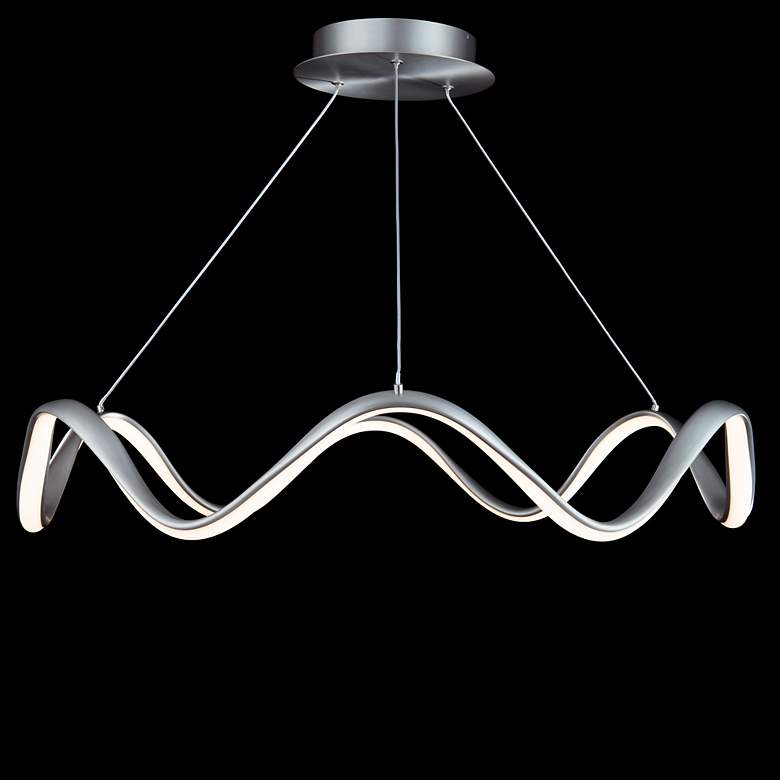Image 5 Morae 5 inchH x 29.88 inchW 1-Light Pendant in Brushed Nickel more views