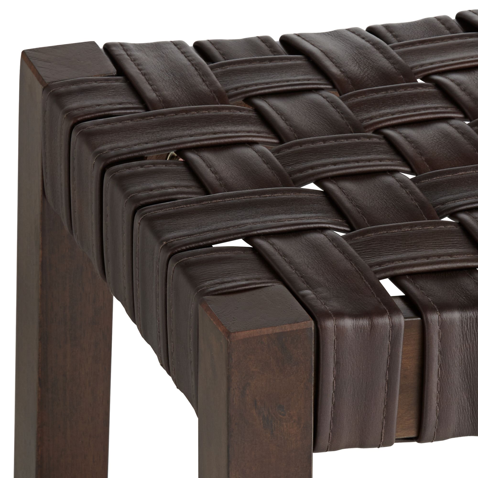 Image 5 Moran 25 1/2" High Brown Leather Counter Stool more views