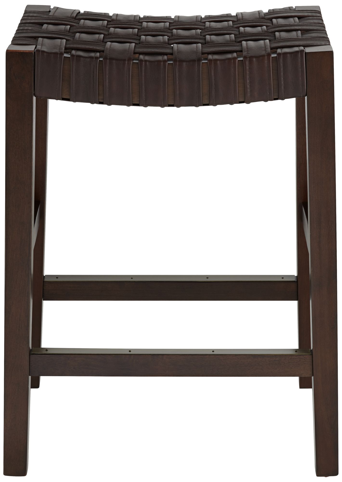 Image 7 Moran 25 1/2" High Brown Leather Counter Stool more views