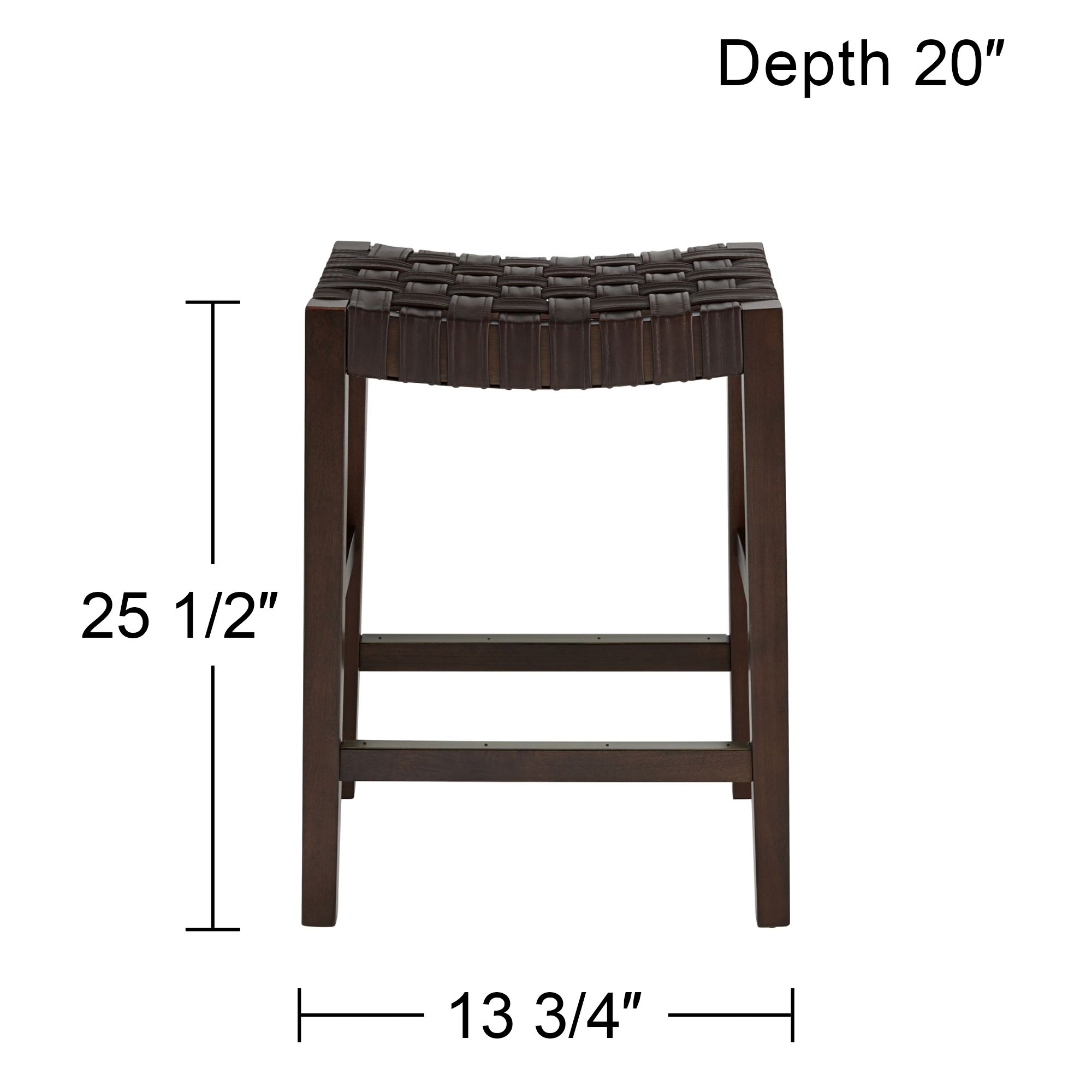 Moran 25 1/2" High Brown Leather Counter Stool in scene