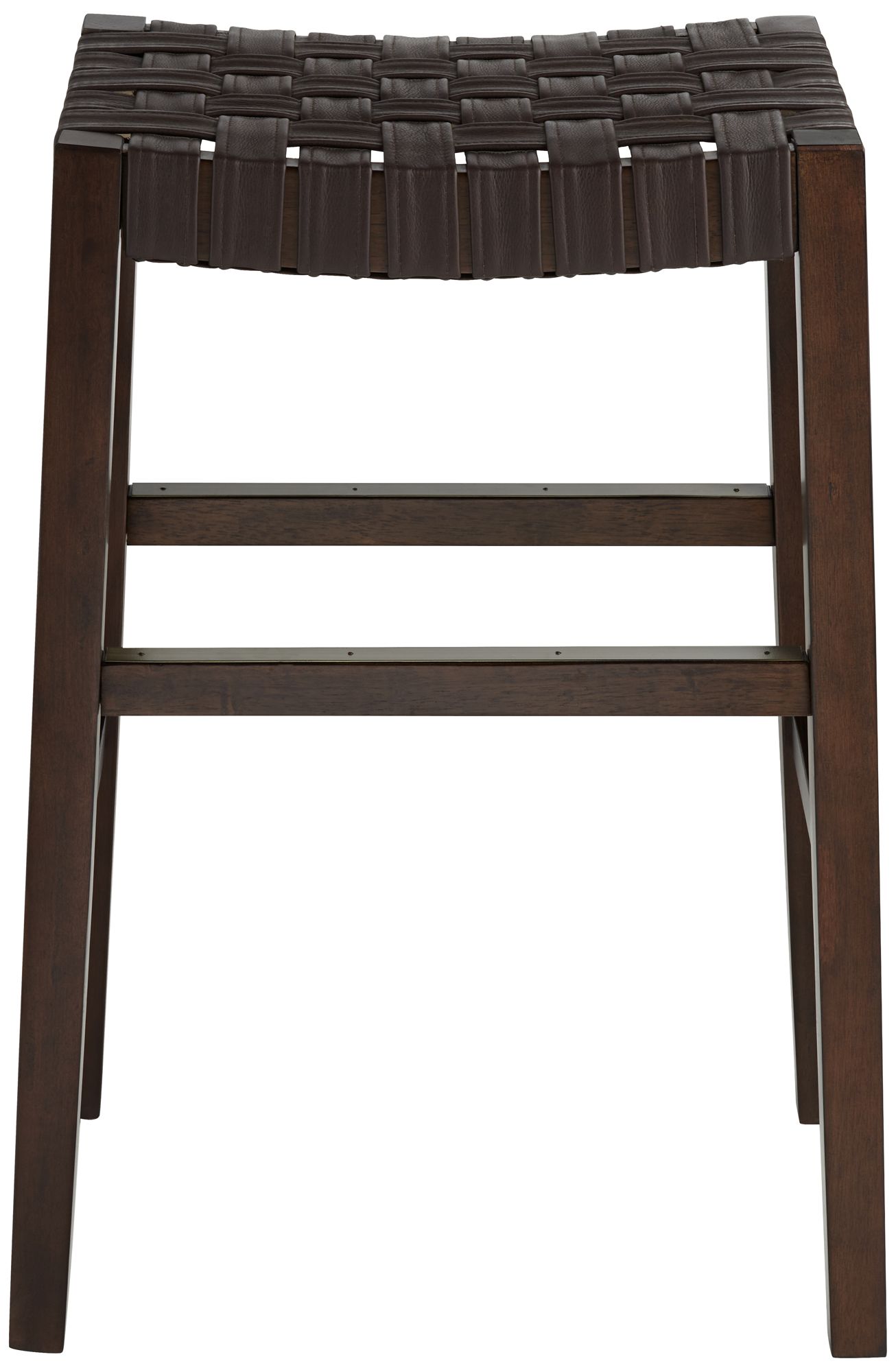 Moran 30 1/2" High Brown Leather Barstool in scene