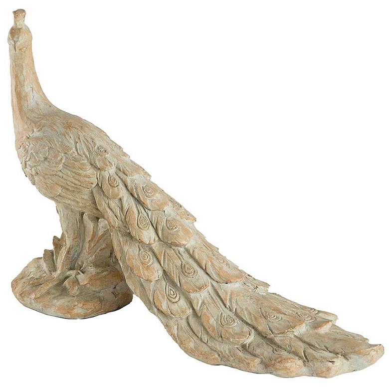 Image 4 Morara 22" High White Peacock Sculptural Accent more views