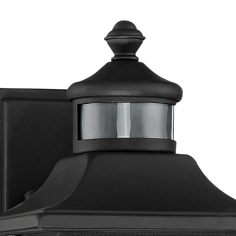 Image 3 Moray Bay 11 1/2" High Black Motion Sensor Outdoor Wall Light Set of 2 more views