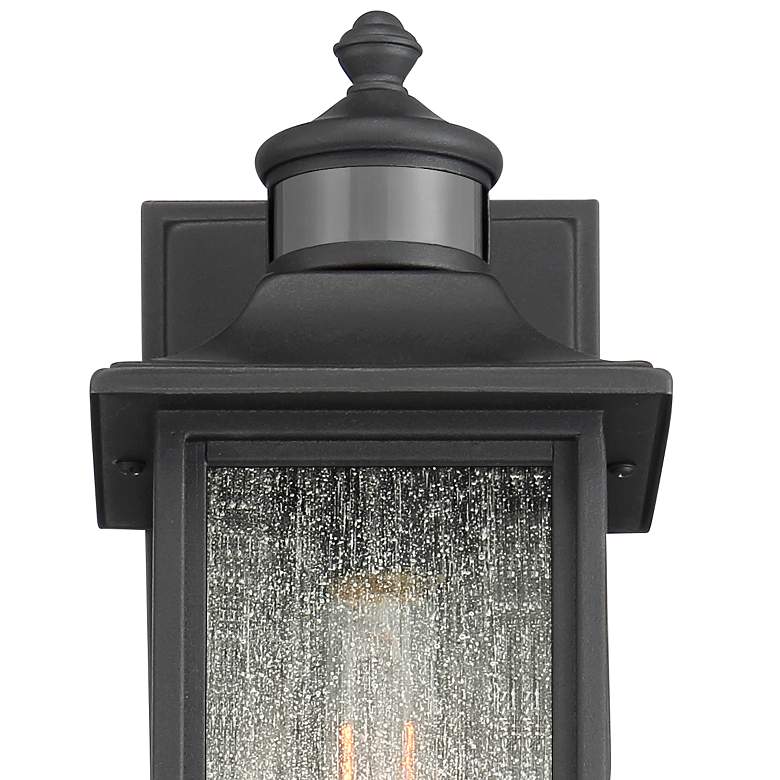 Image 3 Moray Bay 16 1/2 inch High Black Motion Sensor Outdoor Wall Light Set of 2 more views