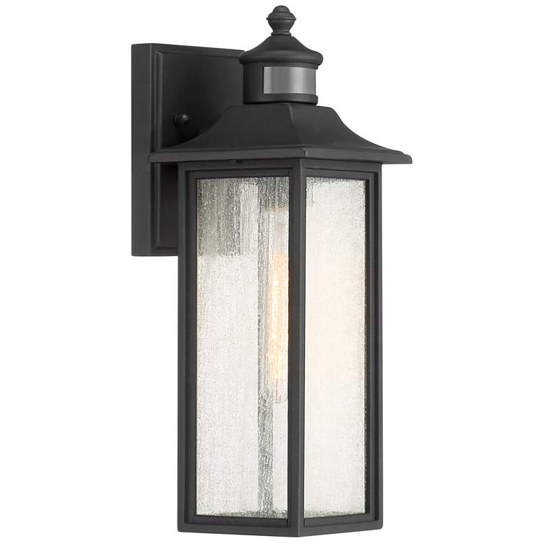 Image 5 Moray Bay 16 1/2 inch High Black Motion Sensor Outdoor Wall Light Set of 2 more views