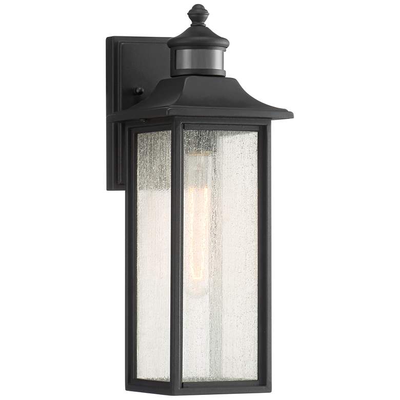 Image 2 Moray Bay 16 1/2" High Black Motion Sensor Outdoor Wall Light